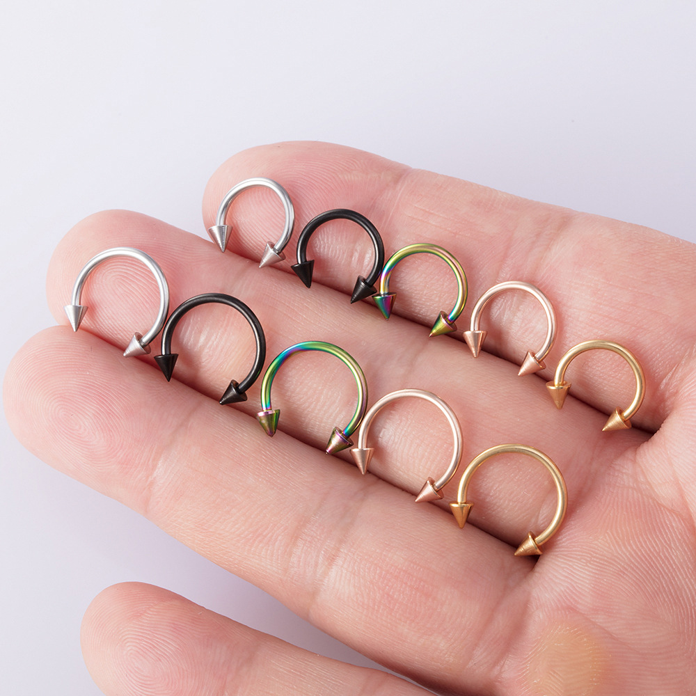 Body Jewelry Metal Types - New simple stainless steel C-type nose