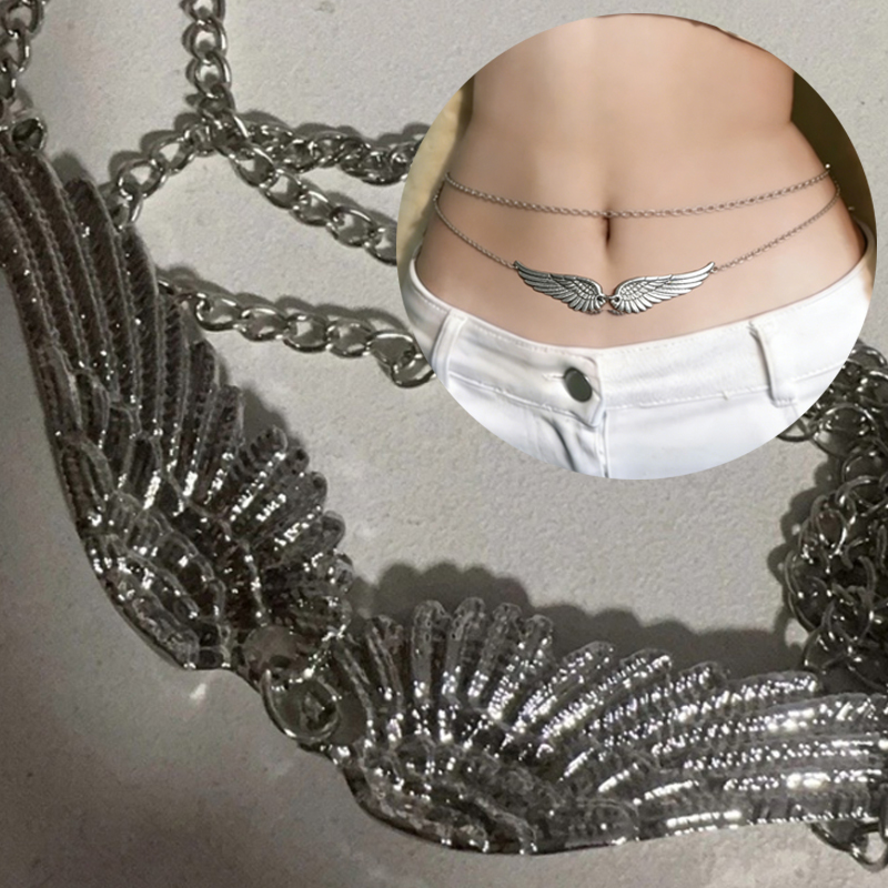 Body Jewelry Chain - Double Layer Wings Angel Waist Chain