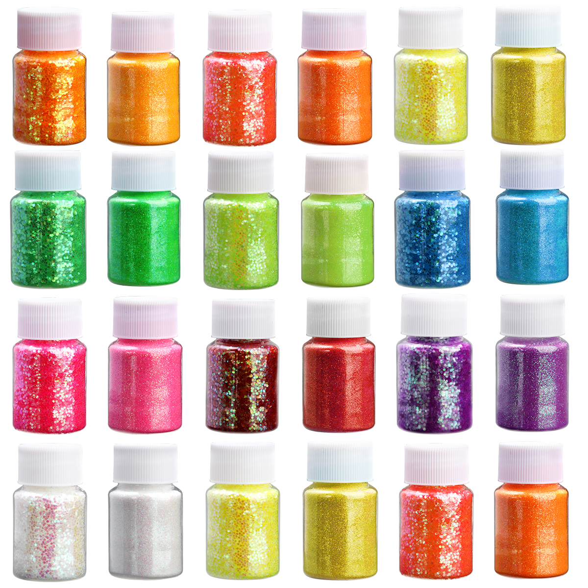 Body Jewelry - 30g/Bottle Holographic Colorful Hexagon Shape Chunky