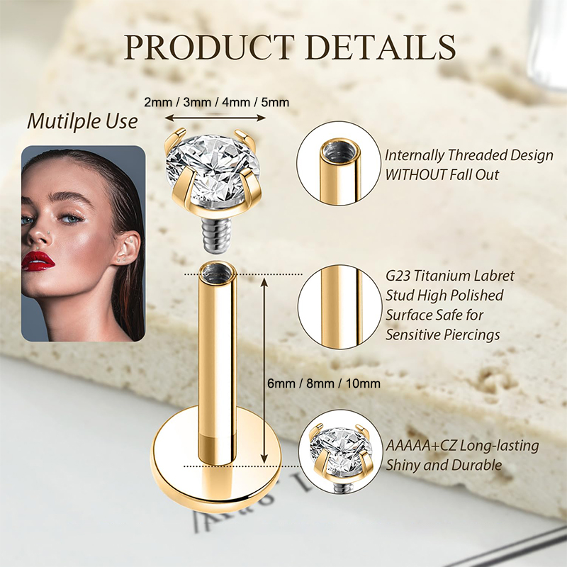 16G Titanium Internally Thread - Body Jewelry Flat Back review and price