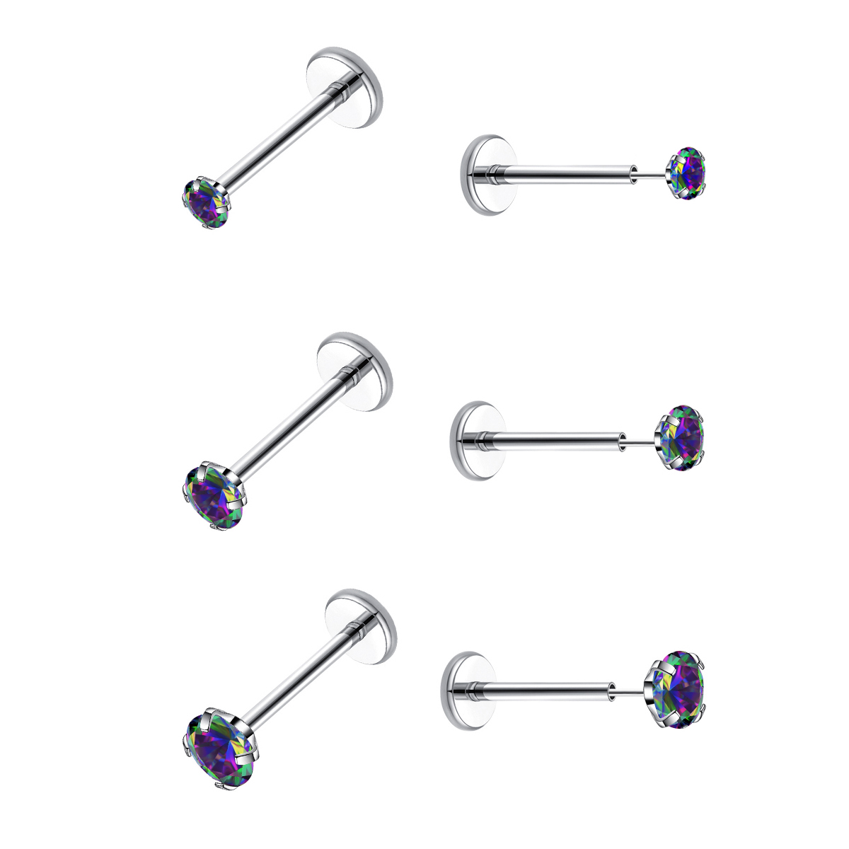 20G Flat Back Threadless Earri - Body Jewelry Flat Back review and price