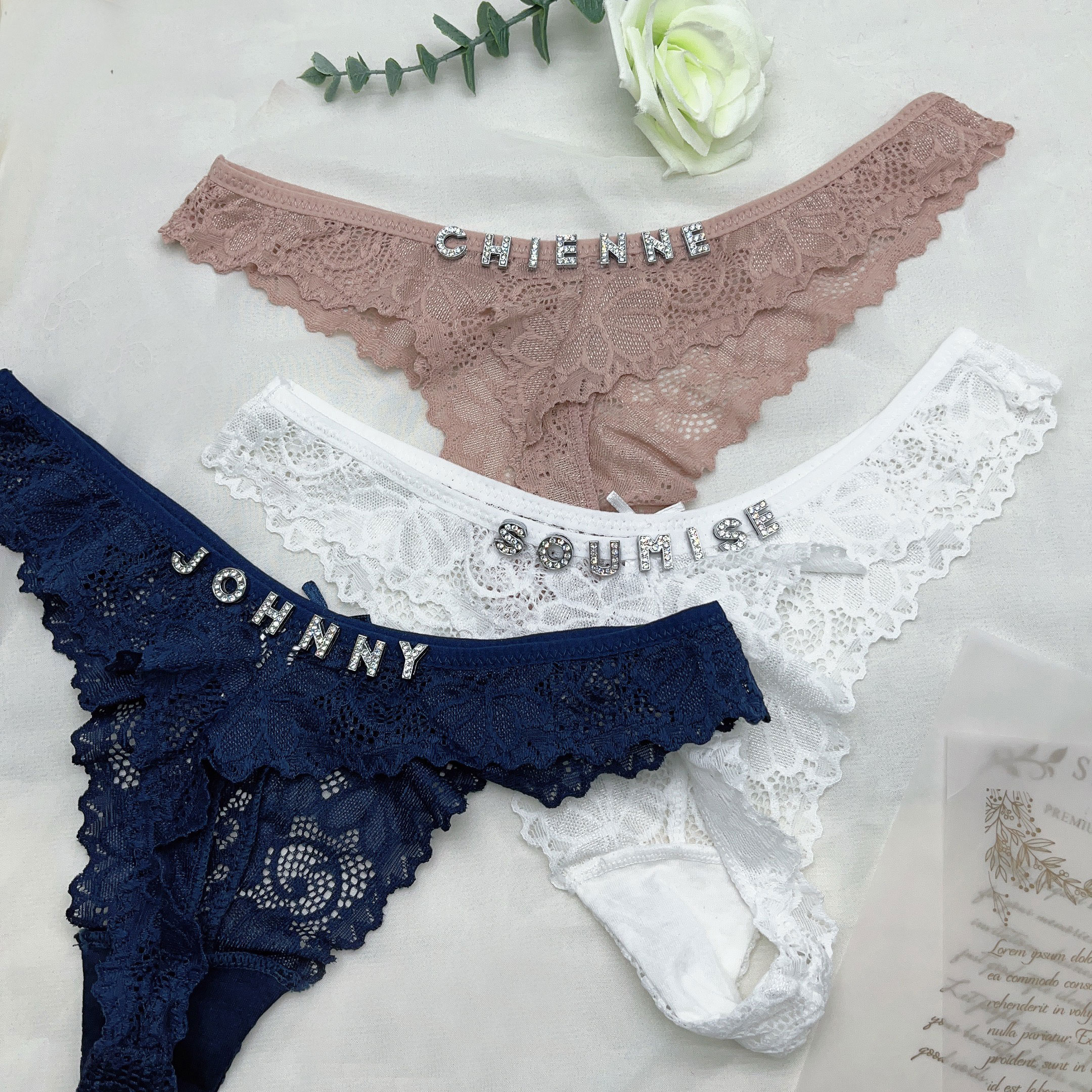 Custom Thong Panties with Name - Body Jewelry Names review and price