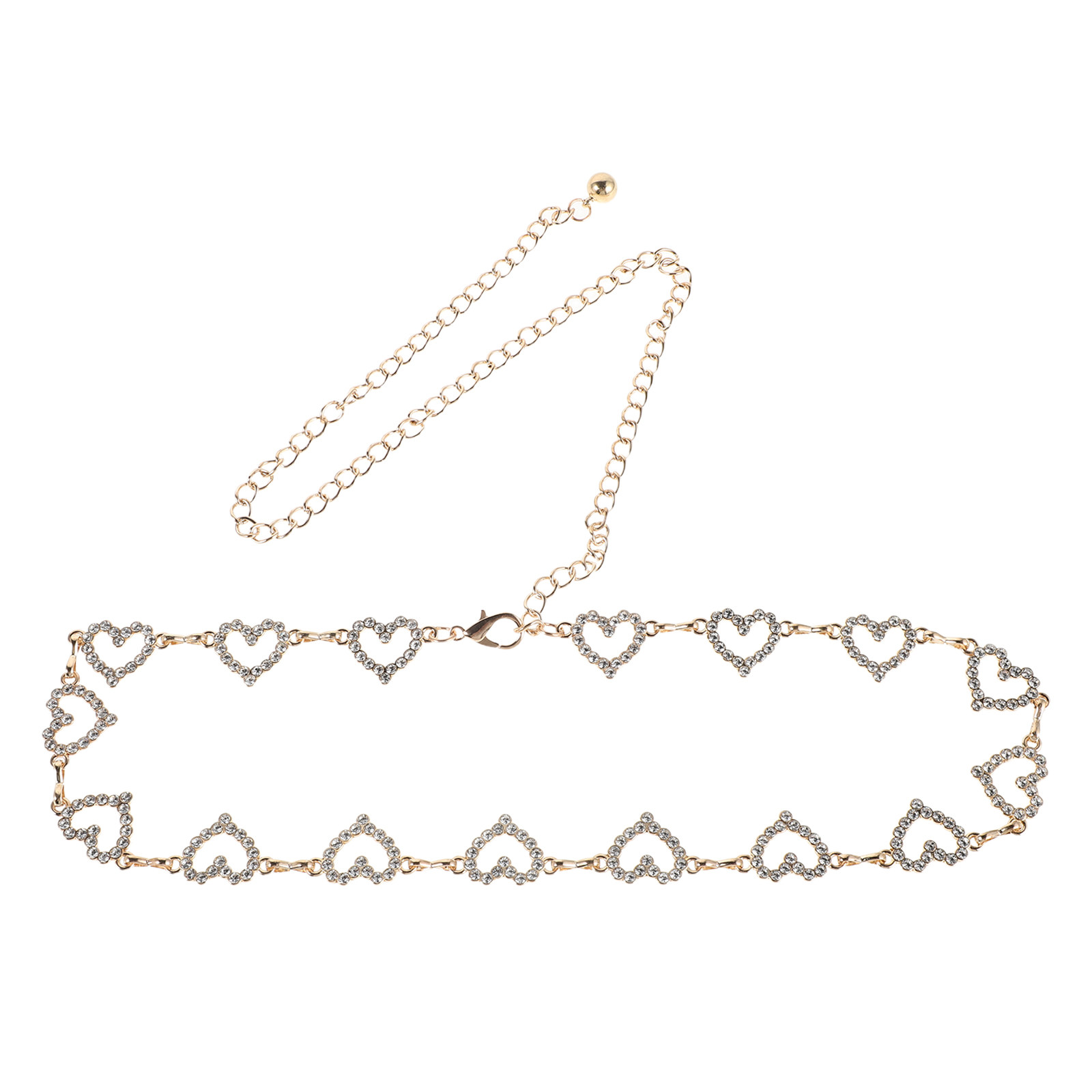 Women Heart Rhinestone Waist C - Body Jewelry review and price