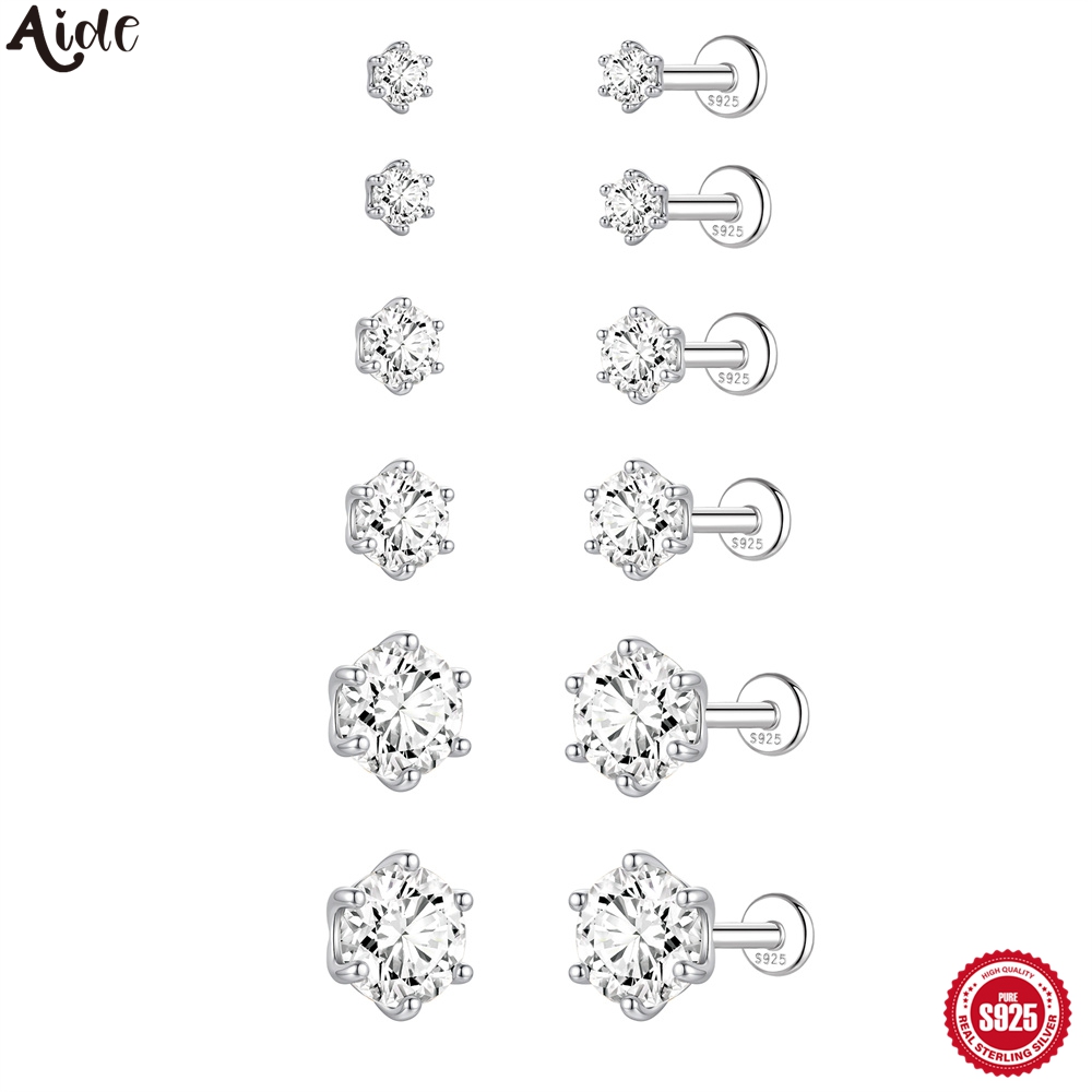 Aide S925 Sterling Silver 6 Si - Body Jewelry Flat Back review and price