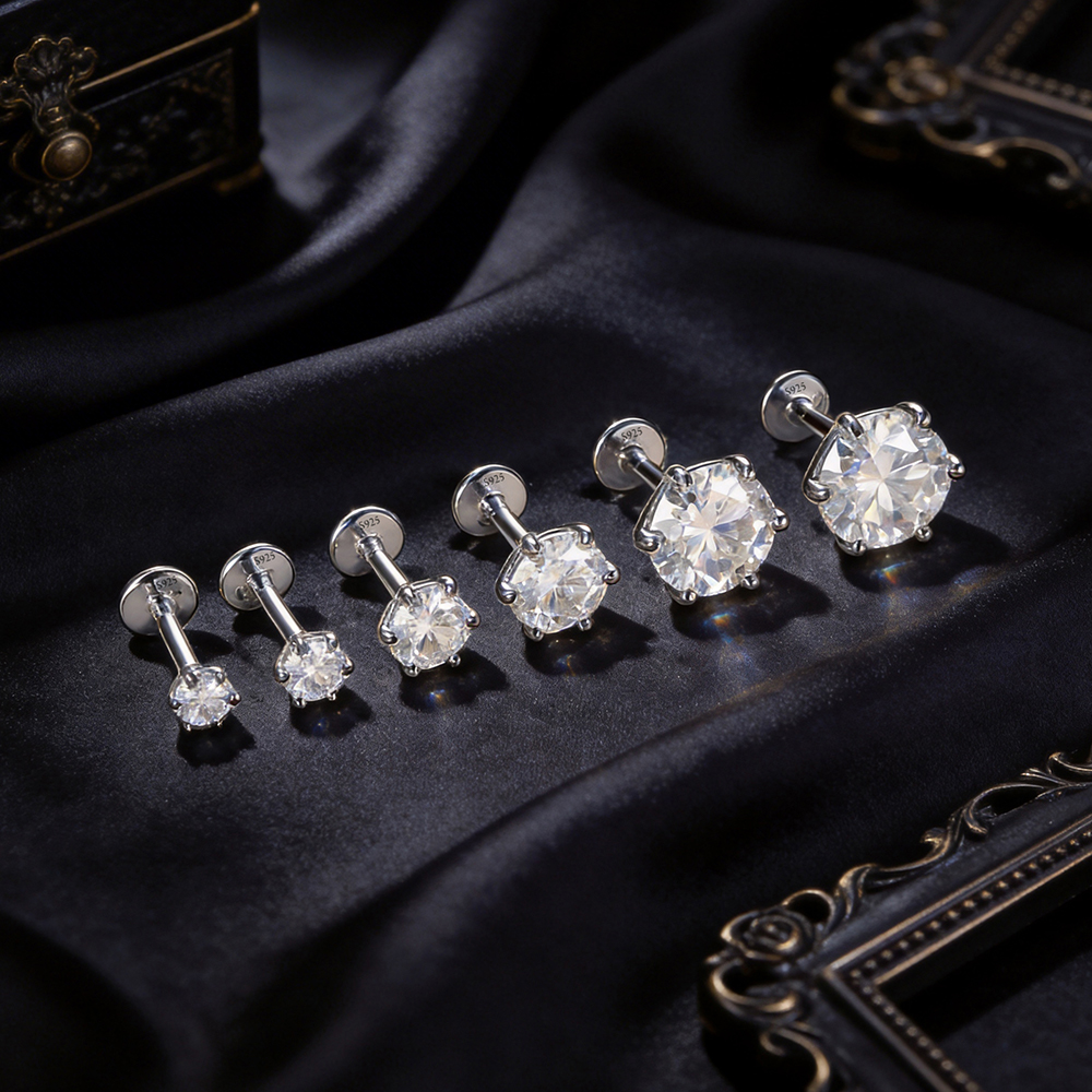 Aide S925 Sterling Silver 6 Si - Body Jewelry Flat Back review and price