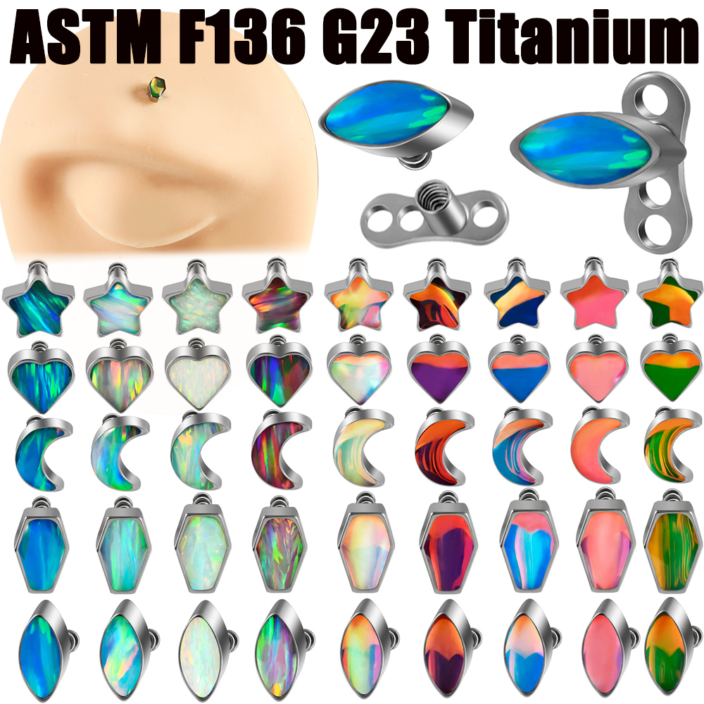 1PC Titanium Flash Film&Opal M - Dermal Anchor Top review and price