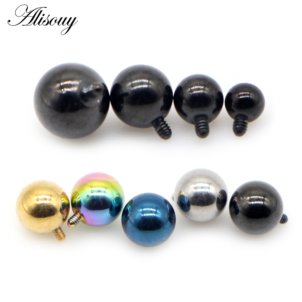 Alisouy 2PCS 3/4/5/6mm 16G Sta - Dermal Anchor Top review and price