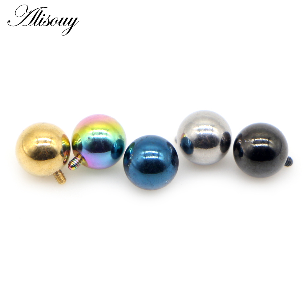 Alisouy 2PCS 3/4/5/6mm 16G Sta - Dermal Anchor Top review and price