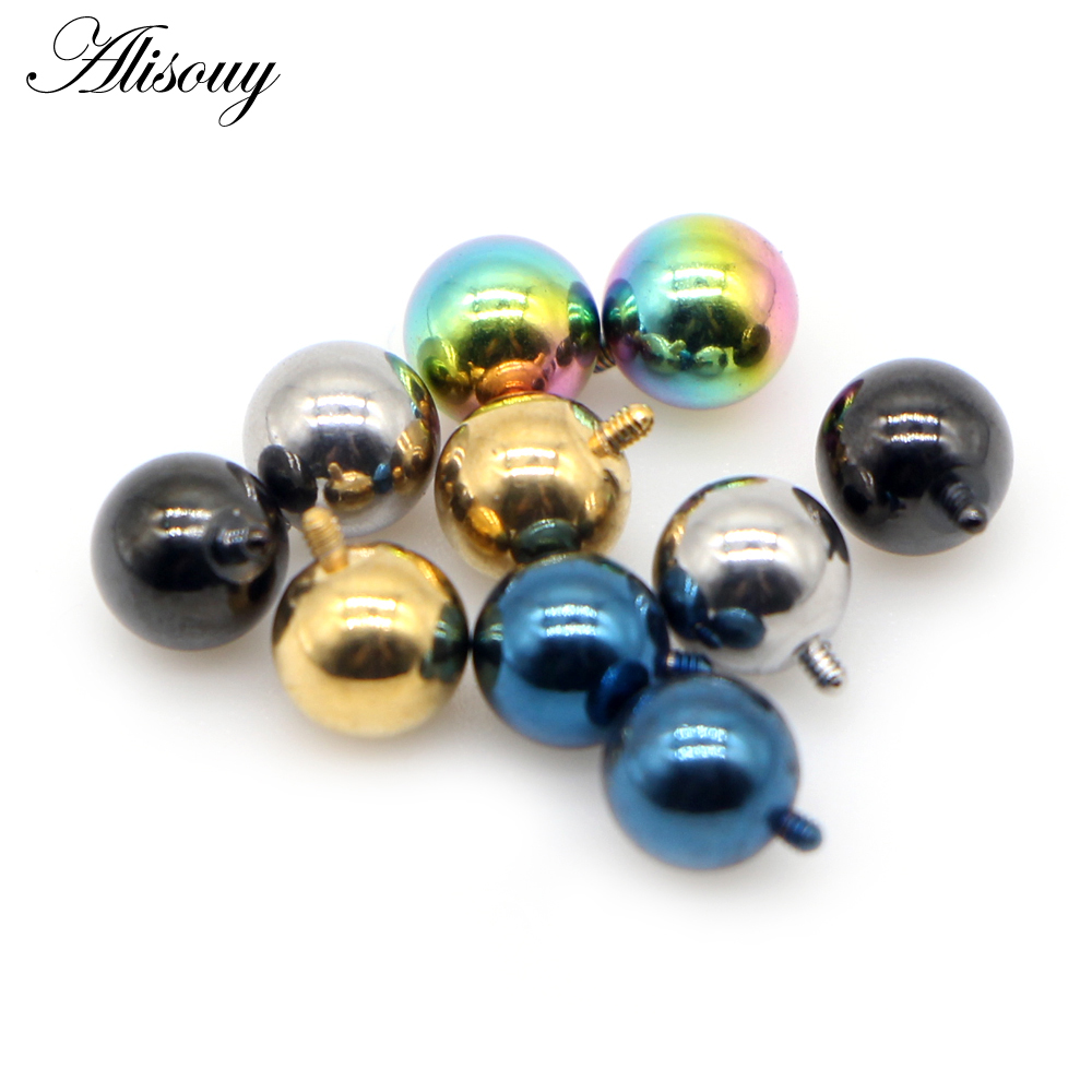 Alisouy 2PCS 3/4/5/6mm 16G Sta - Dermal Anchor Top review and price