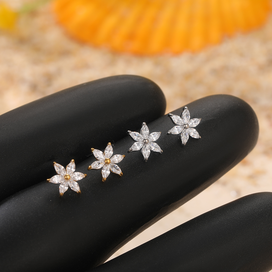 1/5PCS Titanium Crystal Flower - Dermal Anchor Top review and price