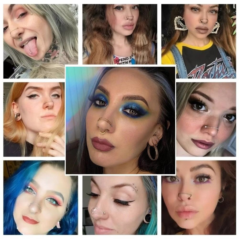 Titanium Nose Chain Three Laye - Body Jewelry Ear review and price