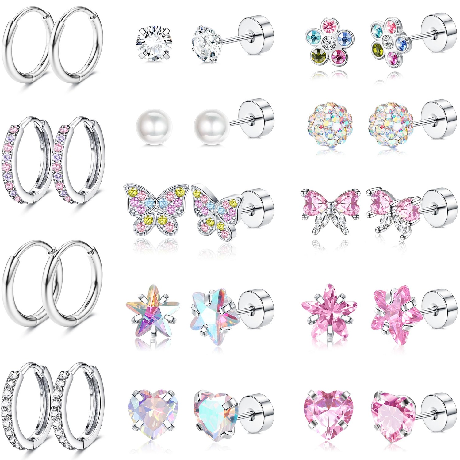 Bobisty 1Pair Earrings for Wom - Body Jewelry Flat Back review and price
