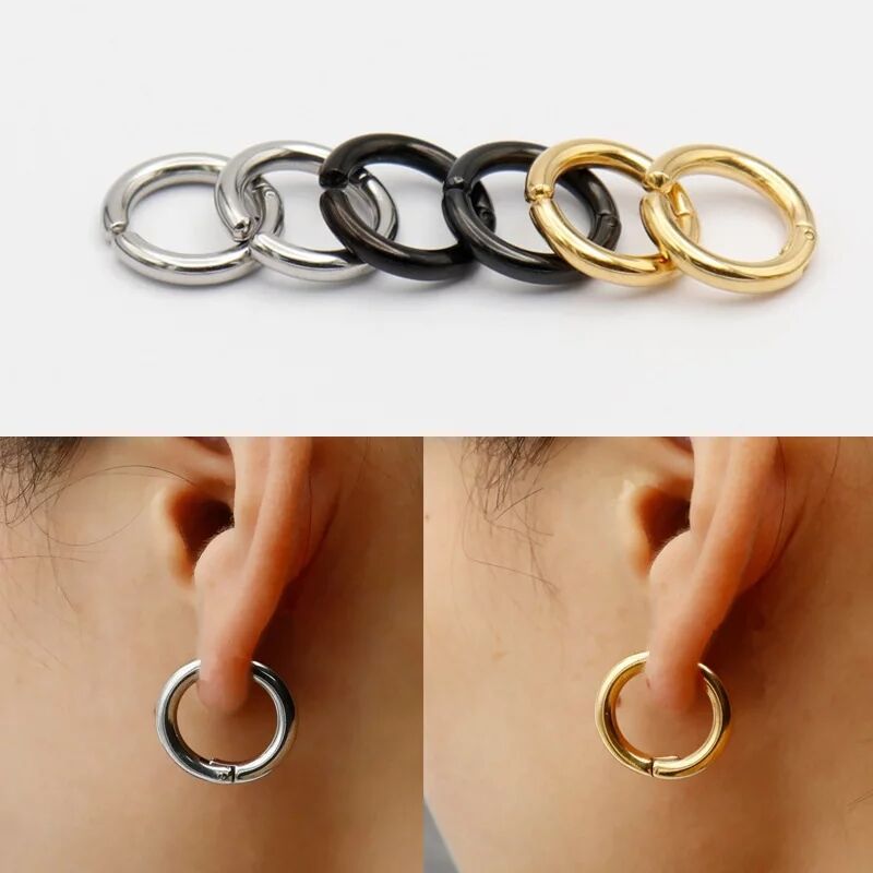 2/6Pcs Fake Huggie Hoop Earrin - Body Jewelry Ear review and price