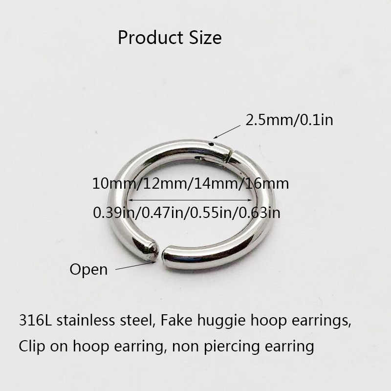 2/6Pcs Fake Huggie Hoop Earrin - Body Jewelry Ear review and price