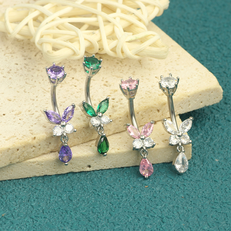 14G Dangle Butterfly Belly Rin - Body Jewelry Co review and price