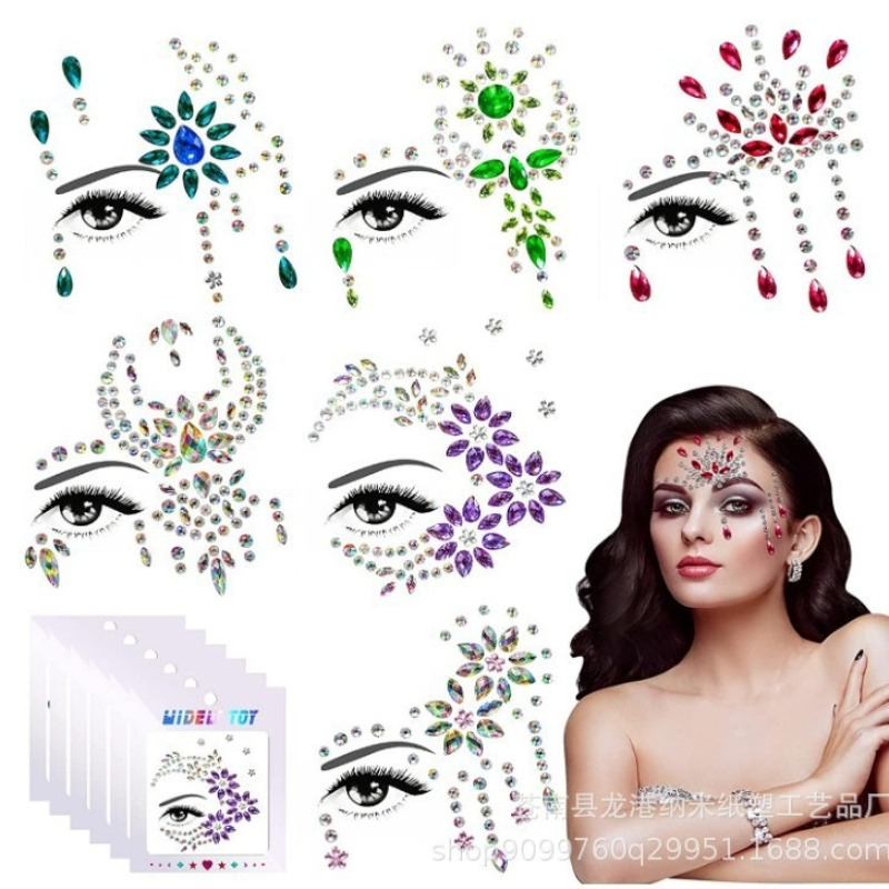 Acrylic Resin Face Gems Rhines - Body Jewelry Tattoo review and price