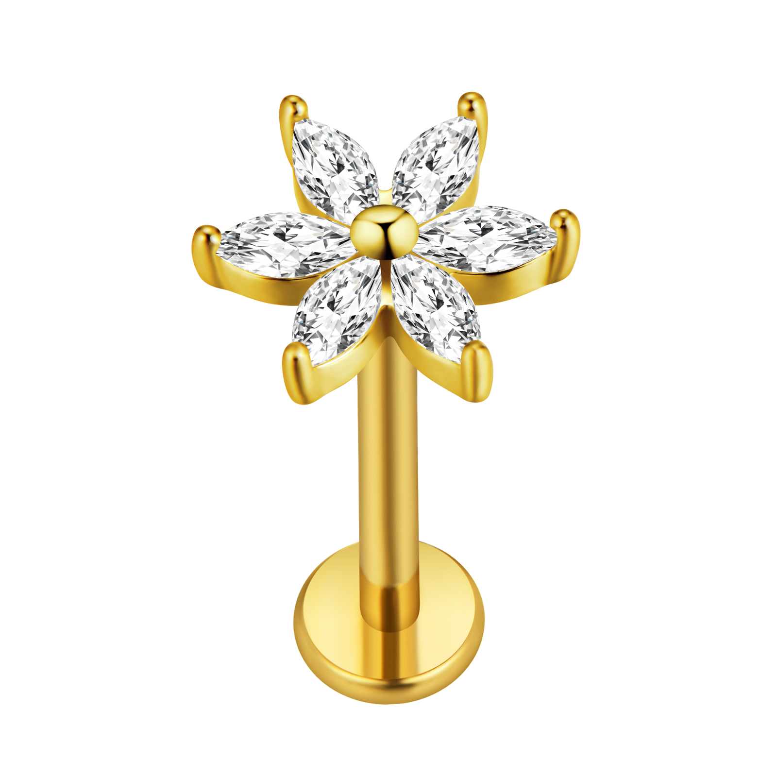 Maple Leaf Labret Piercing Sta - Body Jewelry Flat Back review and price