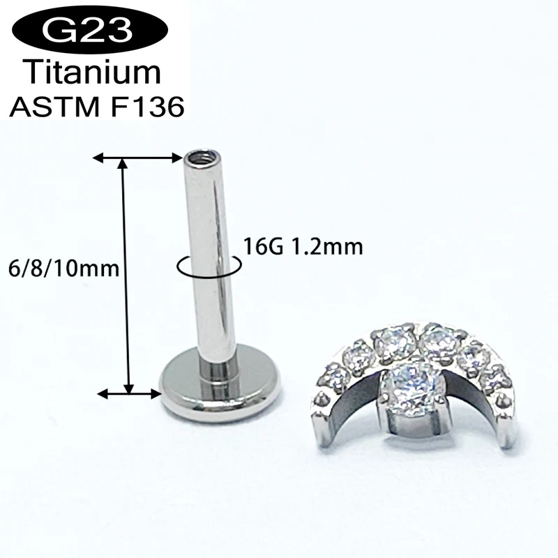 G23 Titanium Crescent-Moon-des - Dermal Anchor Top review and price