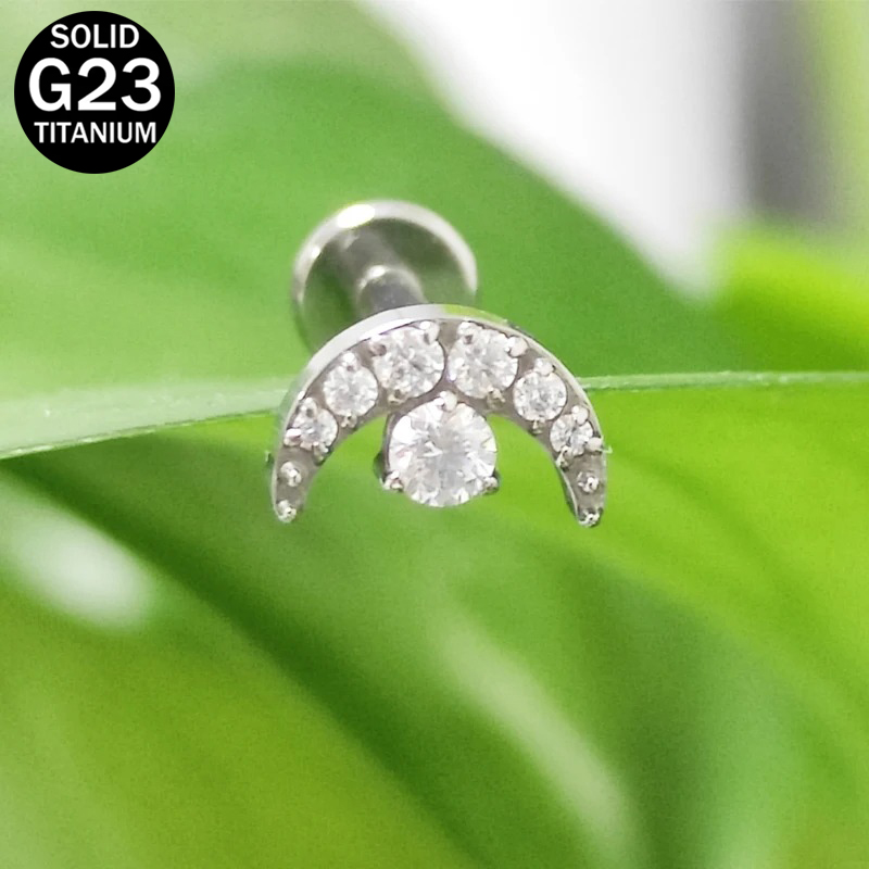 G23 Titanium Crescent-Moon-des - Dermal Anchor Top review and price