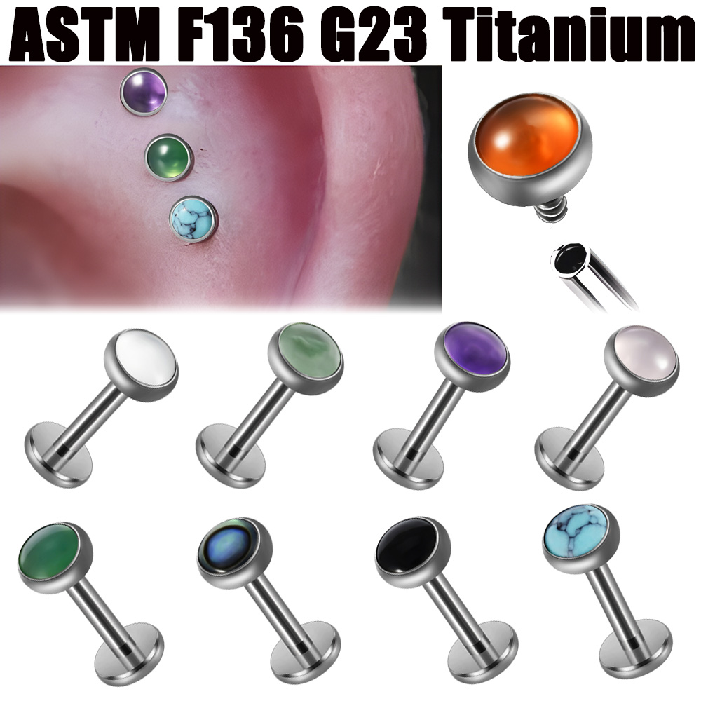 1PC 16g G23 Titanium Crystal&S - Body Jewelry Flat Back review and price