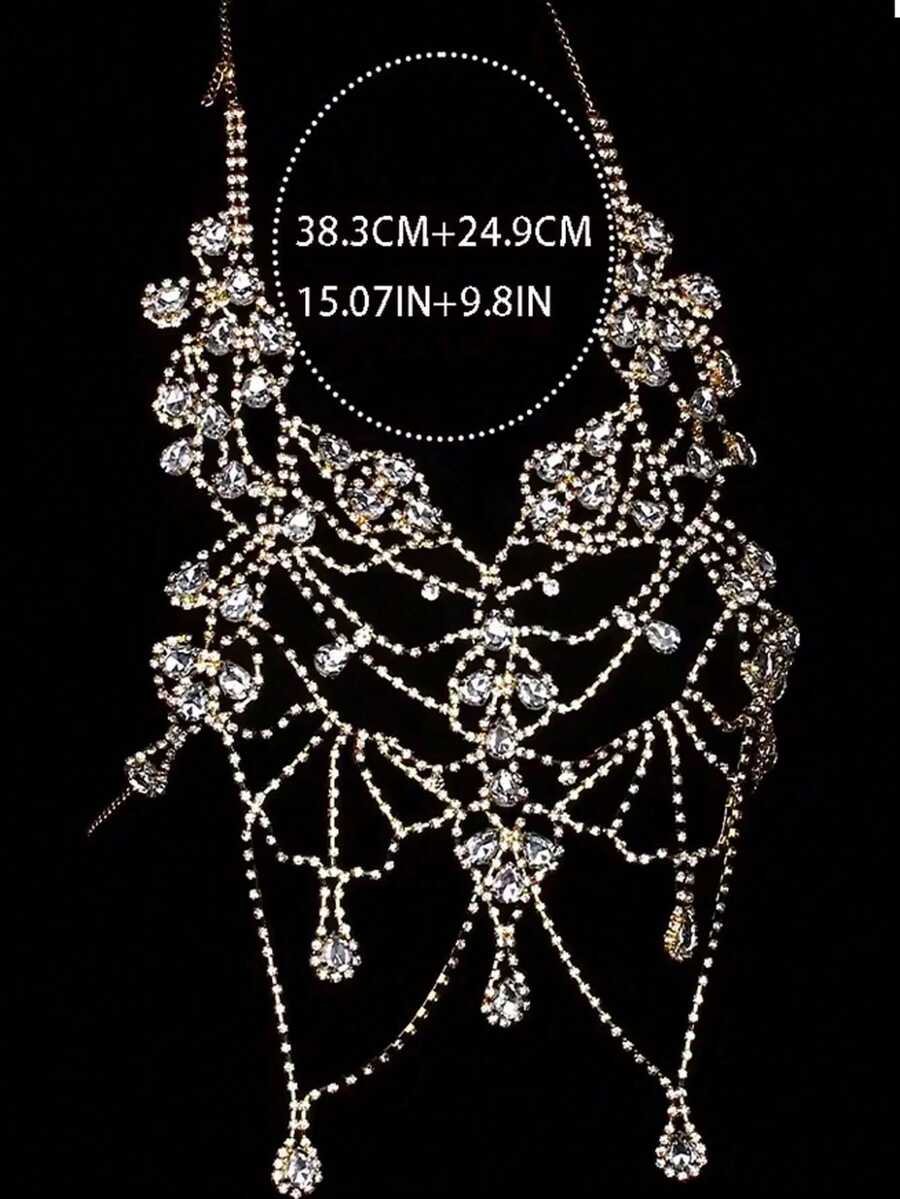 Rhinestone Body Chain Bra Neck - Body Jewelry review and price