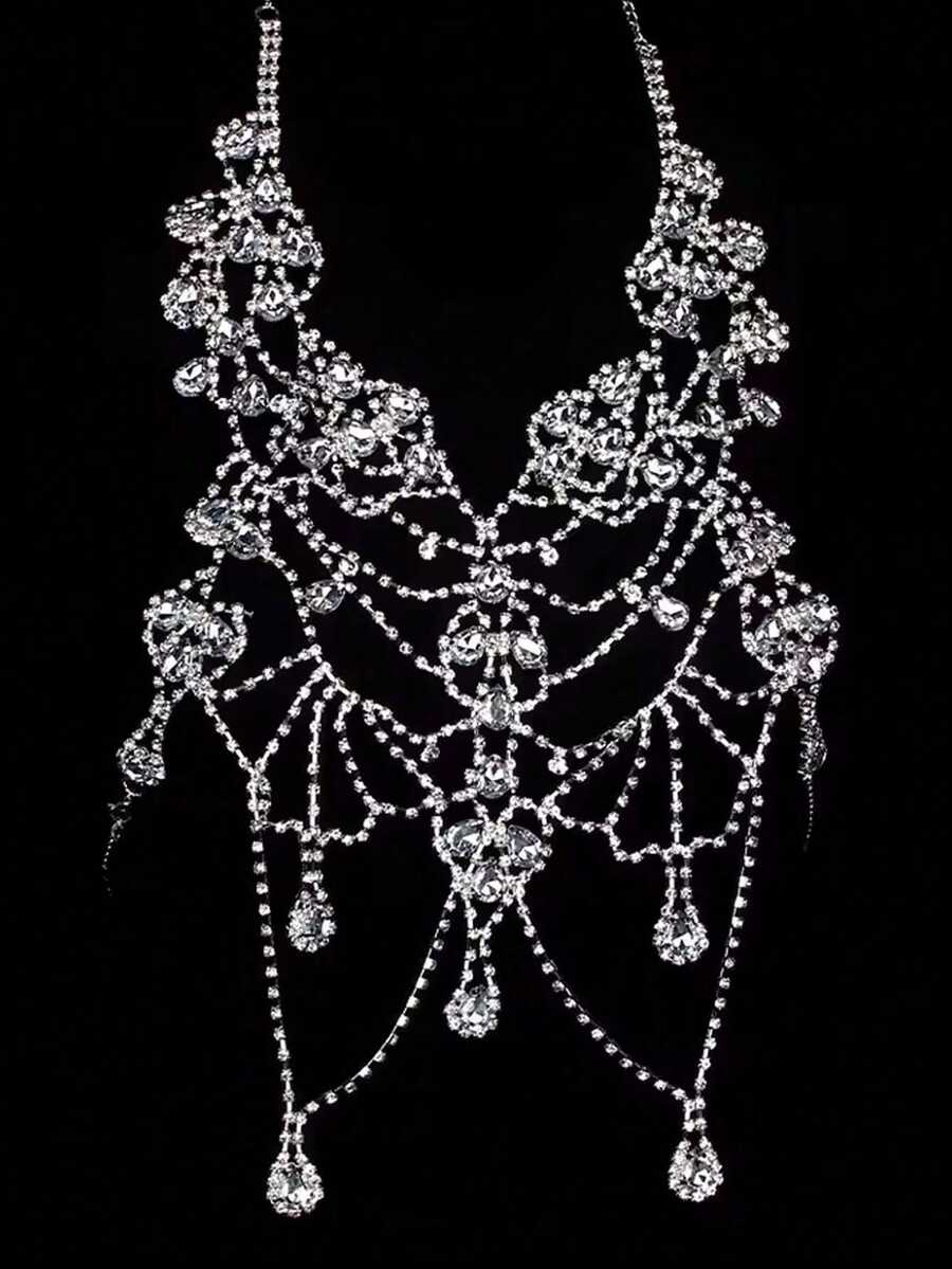 Rhinestone Body Chain Bra Neck - Body Jewelry review and price