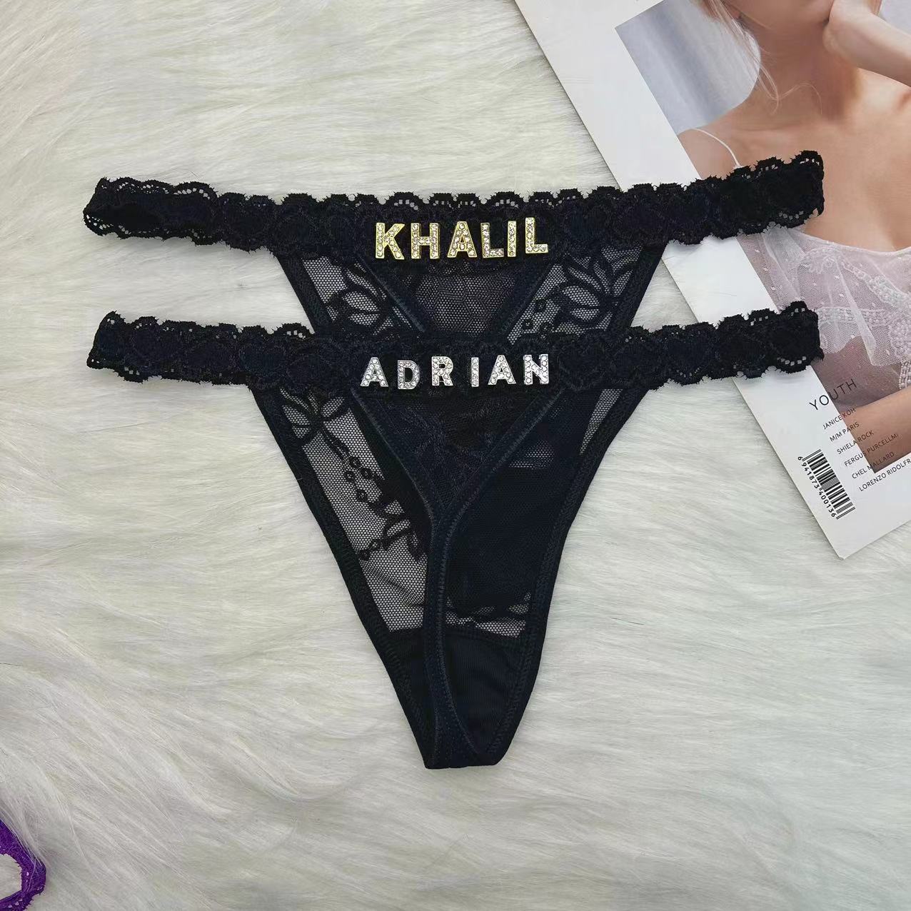 Custom Name Thong Panties with - Body Jewelry Names review and price