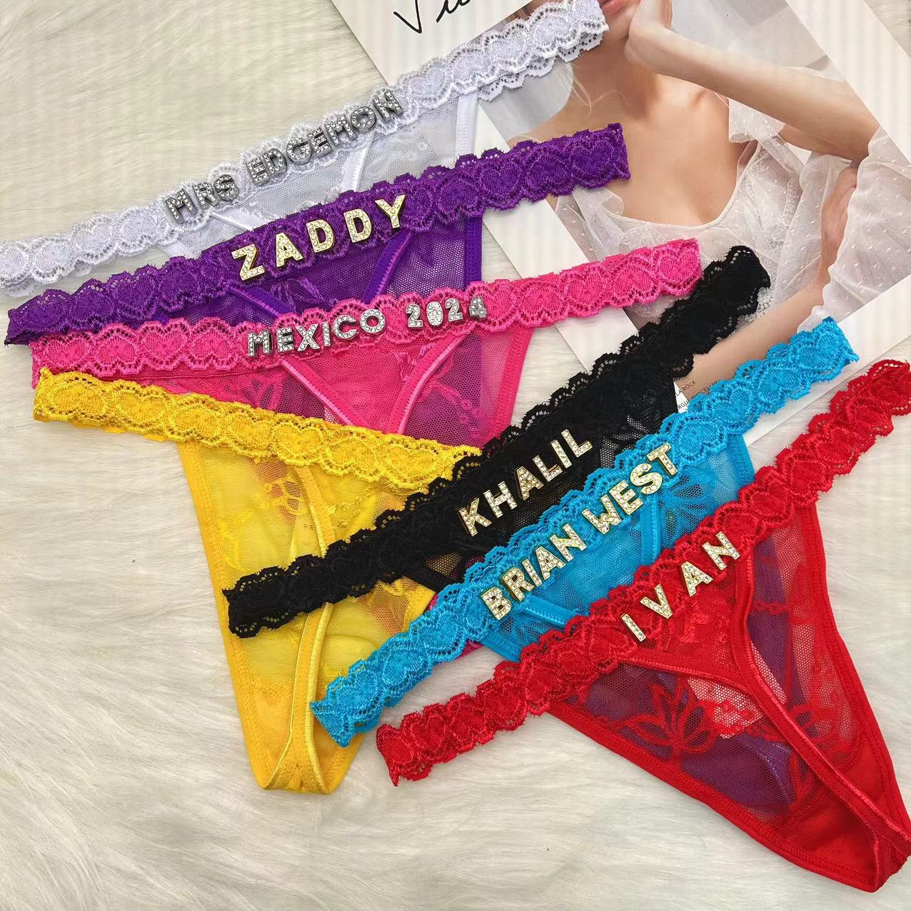 Custom Name Thong Panties with - Body Jewelry Names review and price