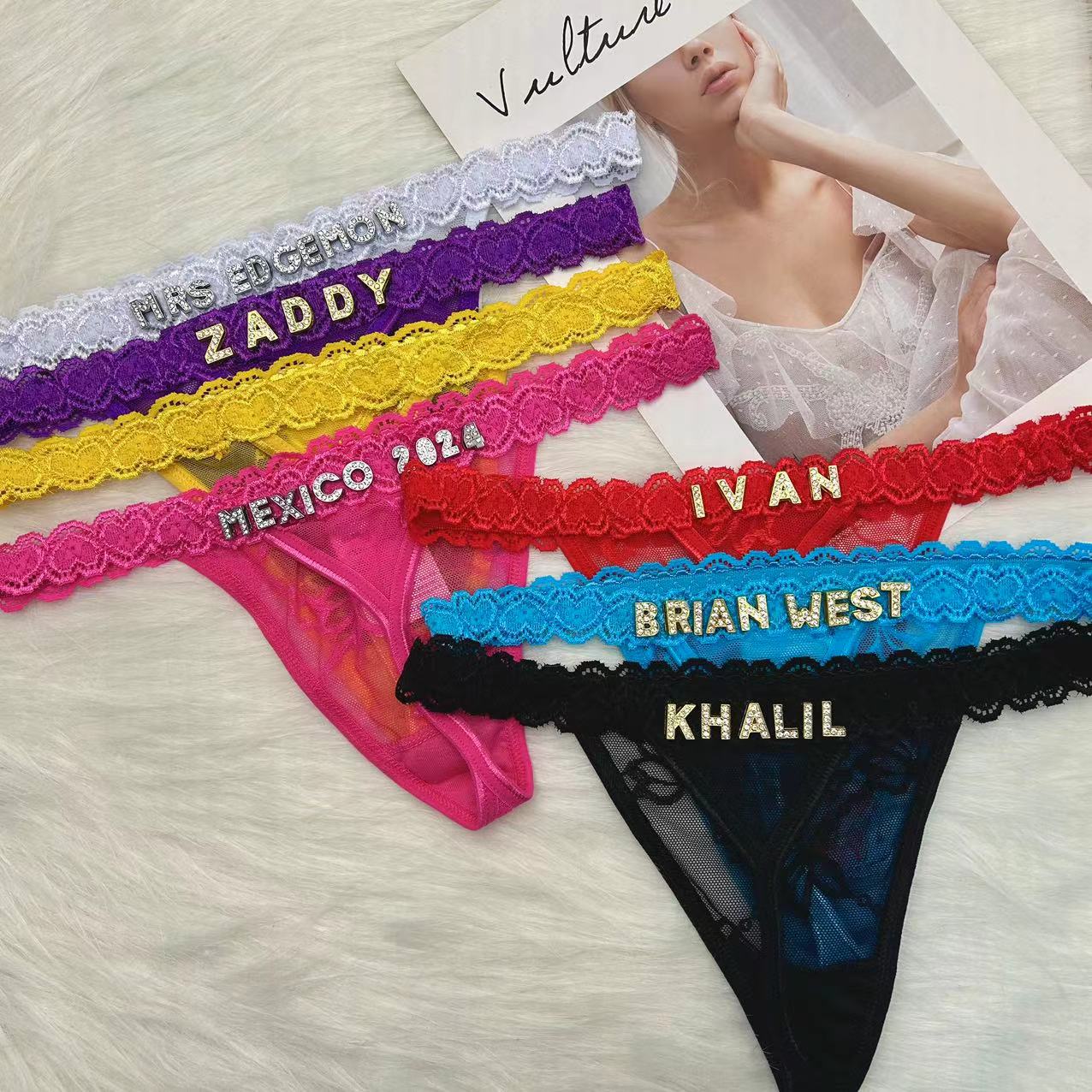 Custom Name Thong Panties with - Body Jewelry Names review and price