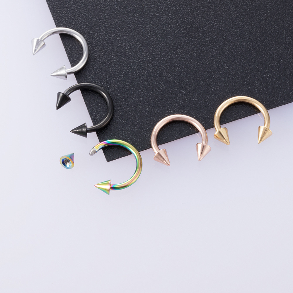 New simple stainless steel C-t - Body Jewelry Metal Types review and price