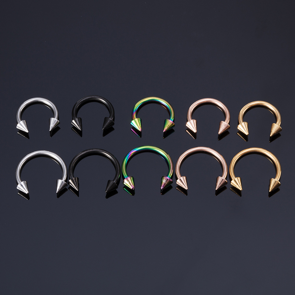 New simple stainless steel C-t - Body Jewelry Metal Types review and price