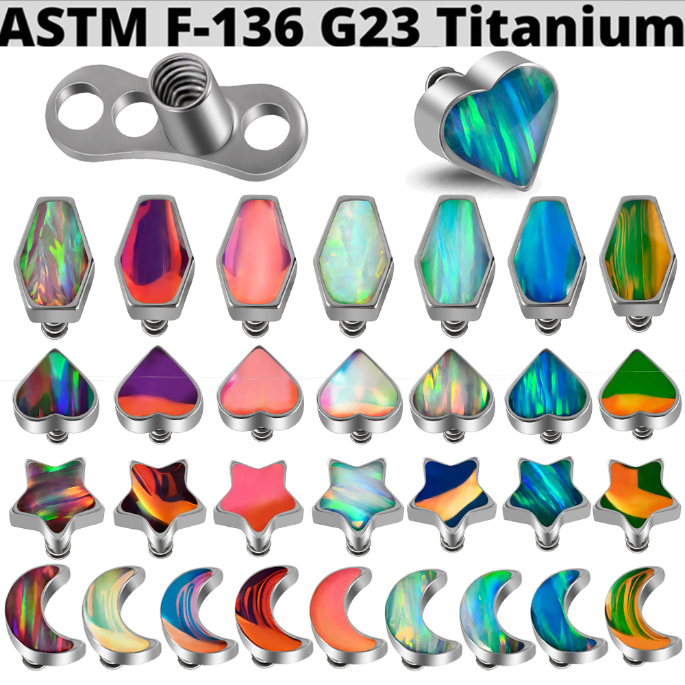 1PC Titanium Prong Flash Film  - Dermal Anchor Top review and price