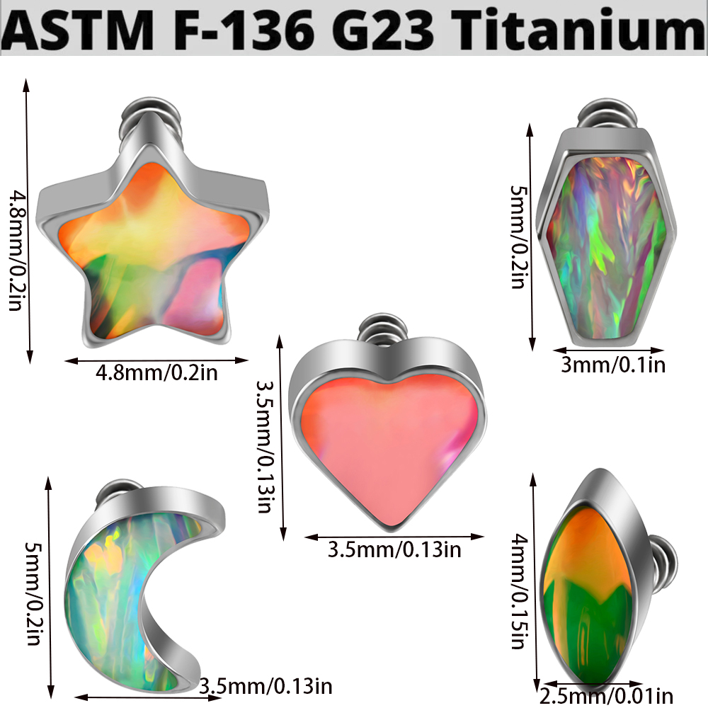 1PC Titanium Prong Flash Film  - Dermal Anchor Top review and price