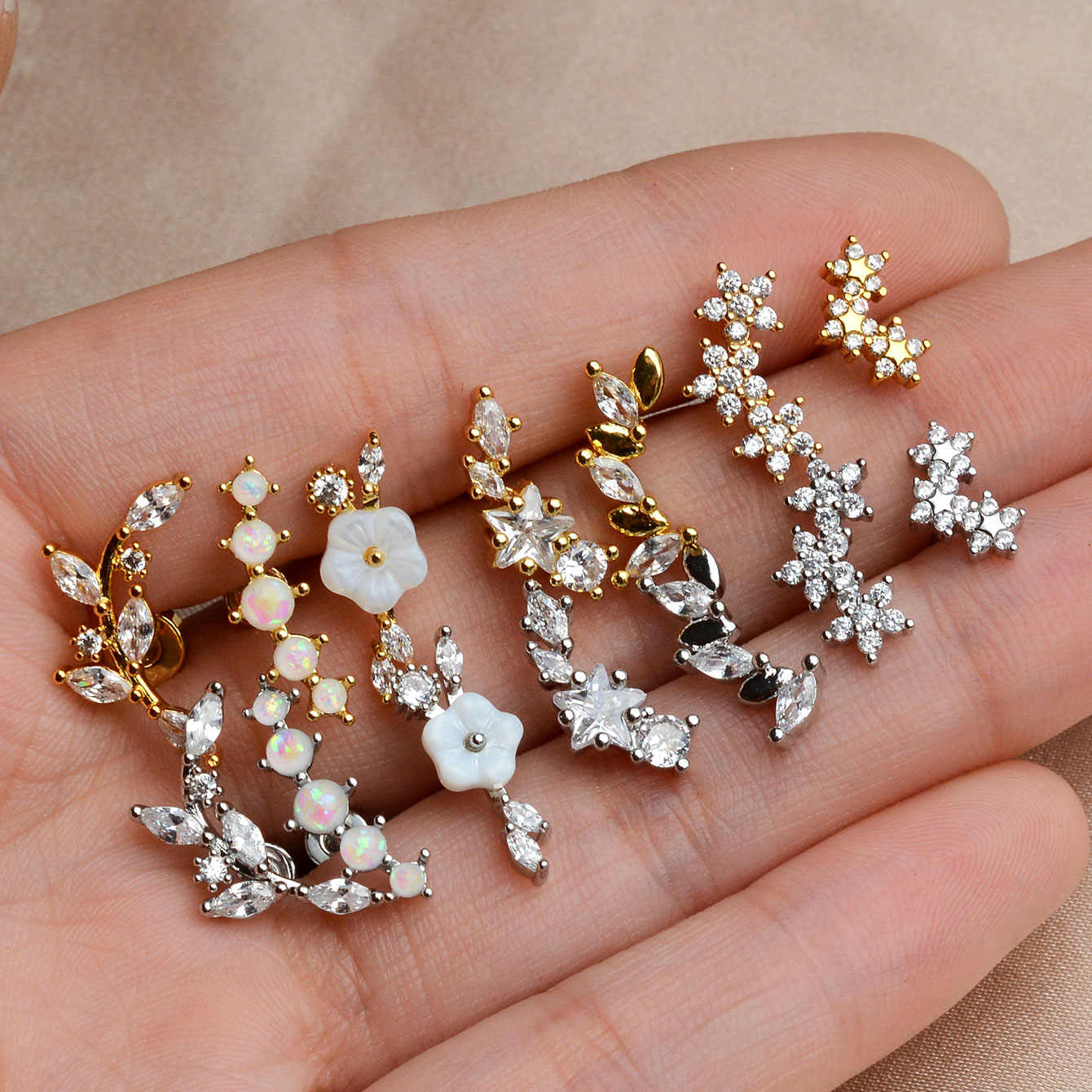 1PC Stainless Steel Star Flowe - Body Jewelry Flat Back review and price