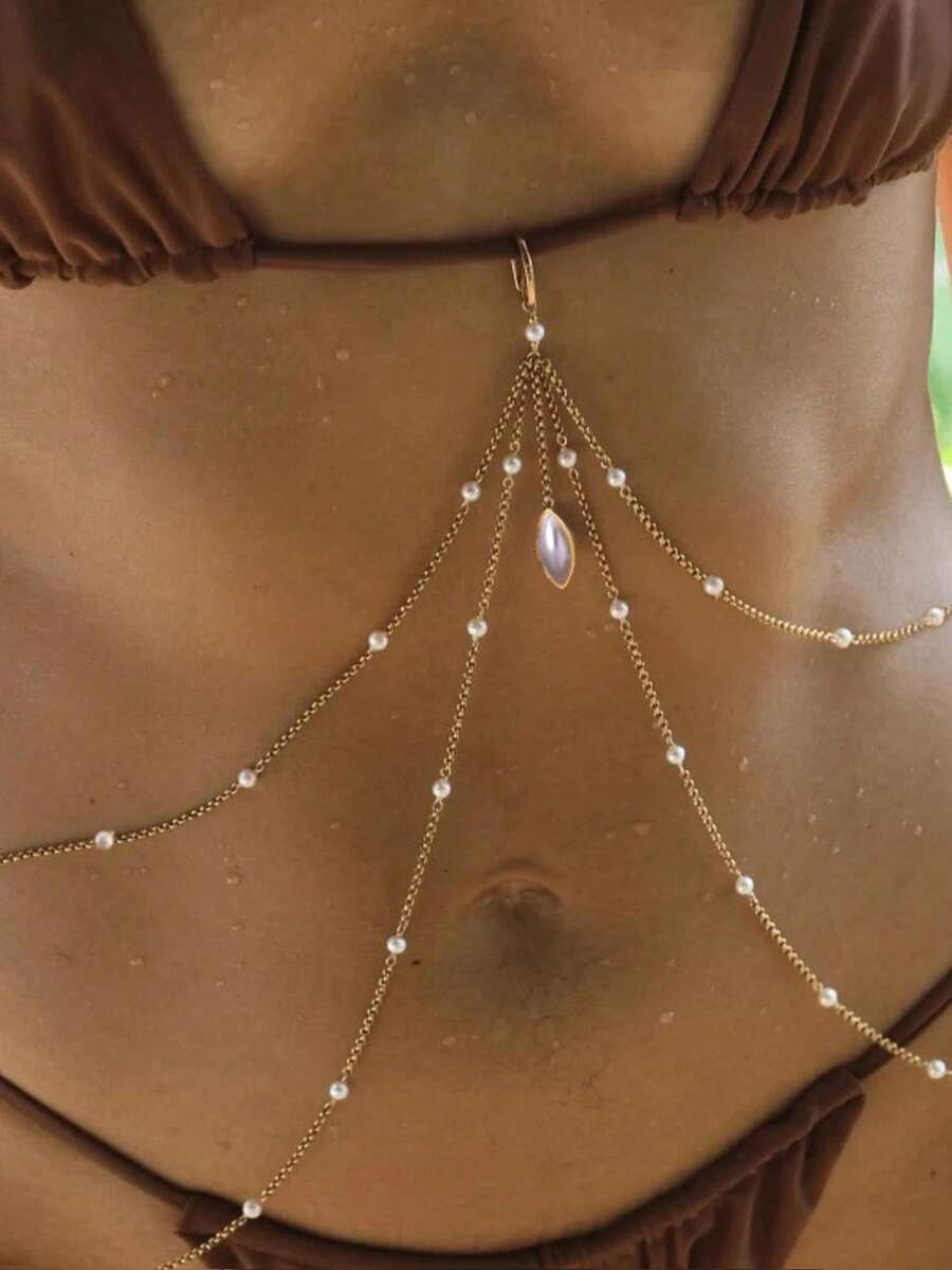 Gold Sexy Bikini Body Chain wi - Body Jewelry review and price