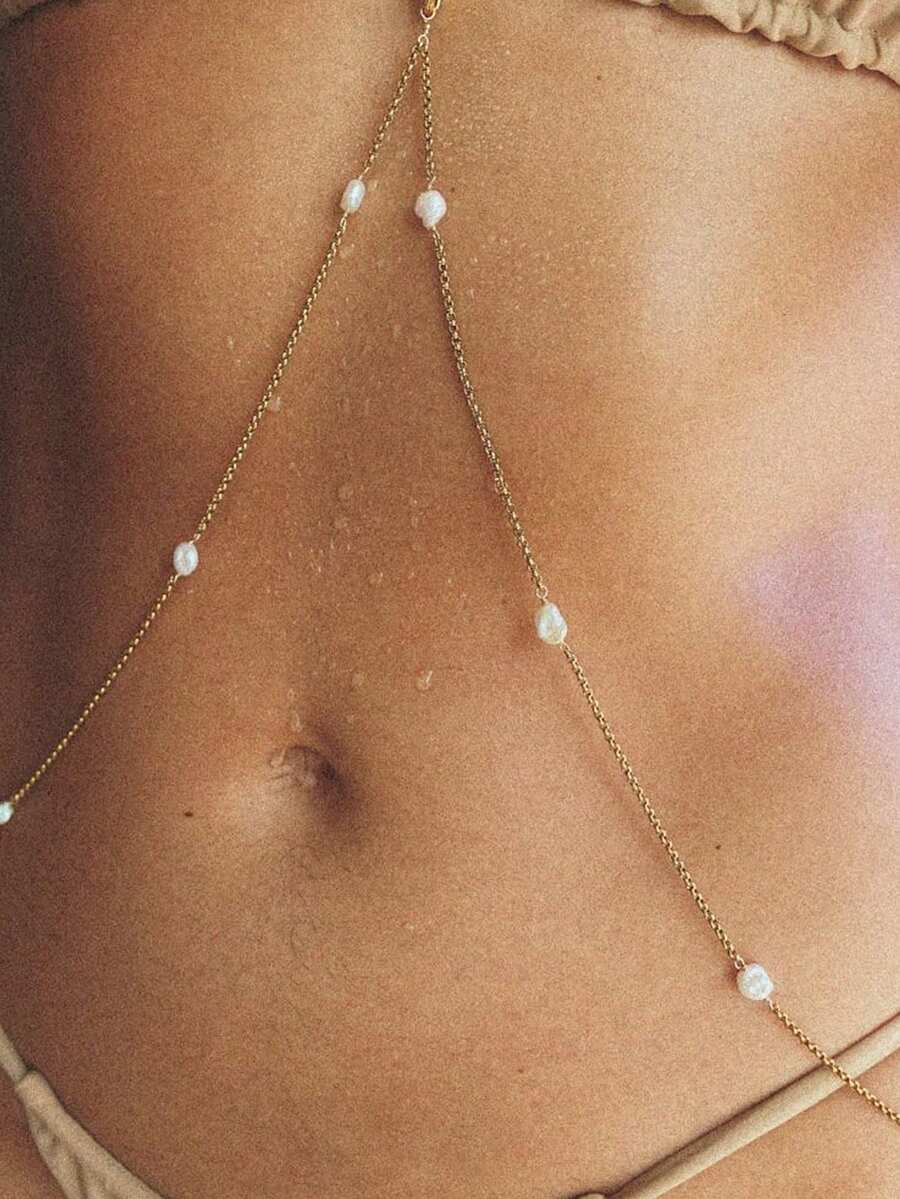 Gold Sexy Bikini Body Chain wi - Body Jewelry review and price