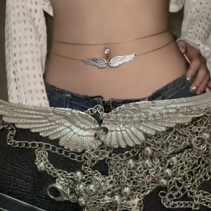 Double Layer Wings Angel Waist - Body Jewelry Chain review and price