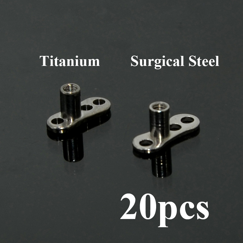 20pcs G23 Solid Titanium & Sur - Dermal Anchor Top review and price