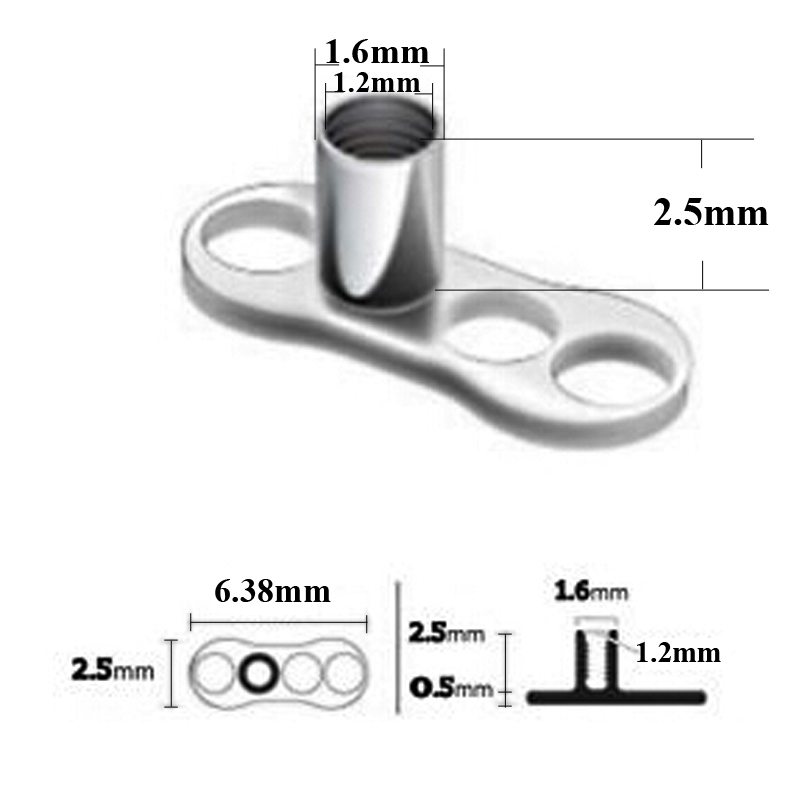 20pcs G23 Solid Titanium & Sur - Dermal Anchor Top review and price