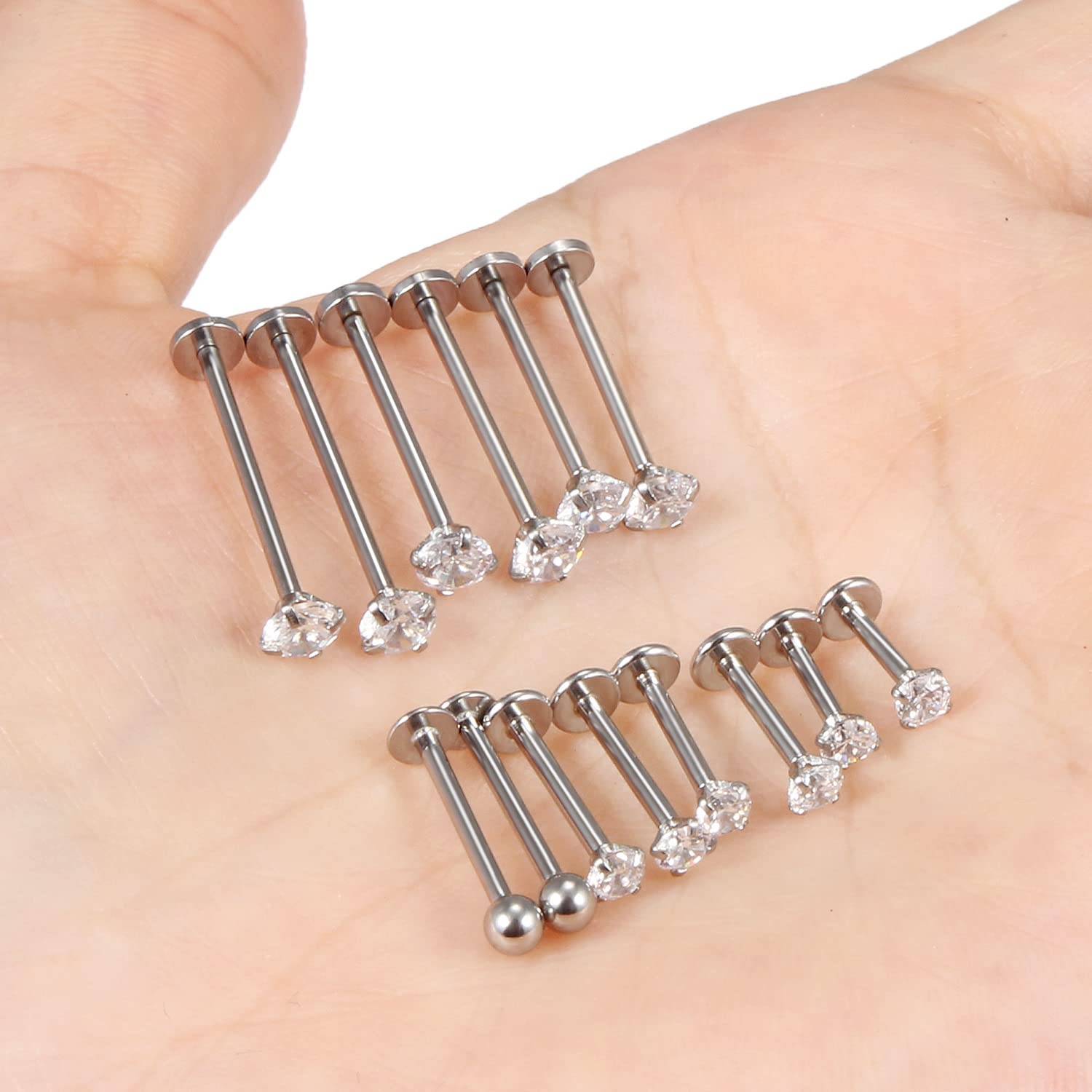 16G Different Sizes Flat Back  - Body Jewelry Flat Back review and price