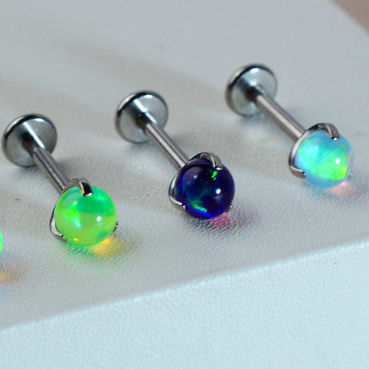 1PC Ttianium Steel Piercing La - Body Jewelry Flat Back review and price