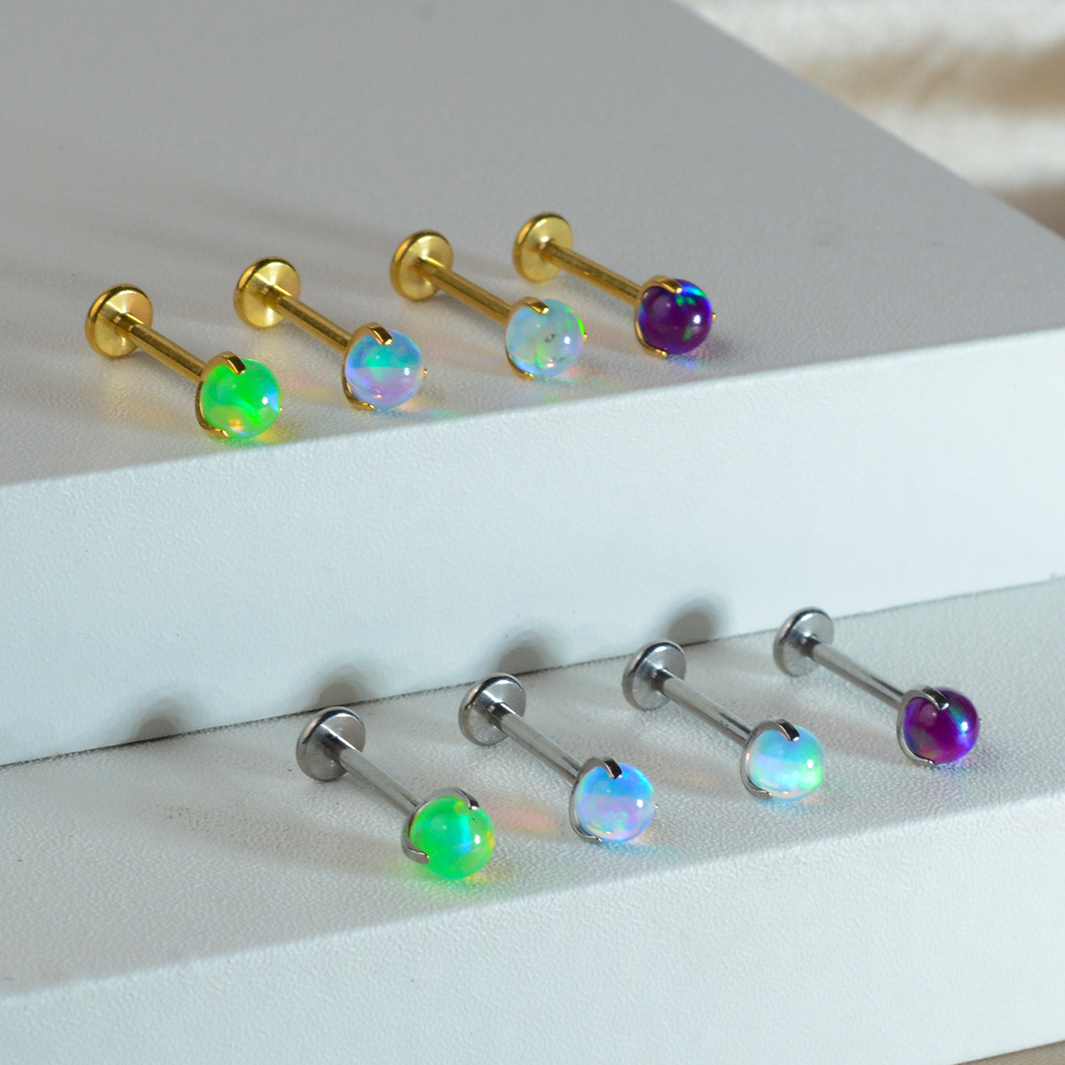 1PC Ttianium Steel Piercing La - Body Jewelry Flat Back review and price