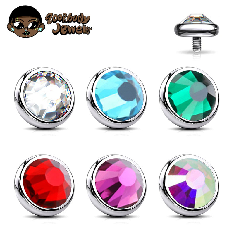 1PCS ASTM F136 Titanium Bezel  - Dermal Anchor Top review and price