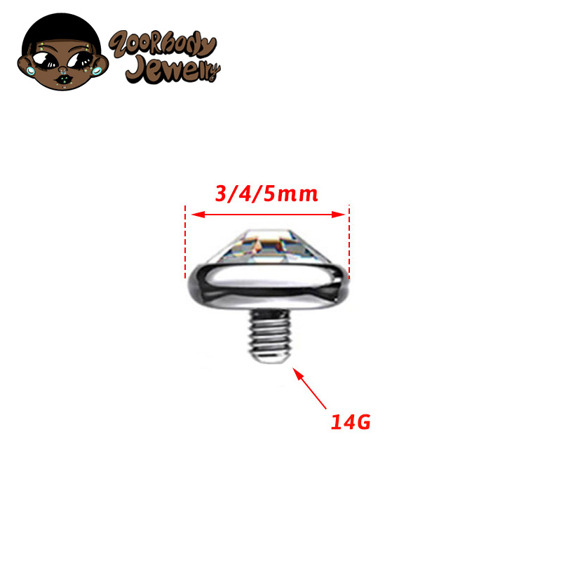 1PCS ASTM F136 Titanium Bezel  - Dermal Anchor Top review and price