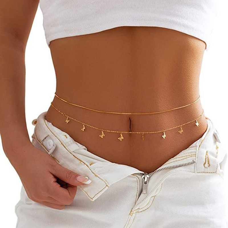 Fashion Simple Double Layer Be - Body Jewelry Chain review and price