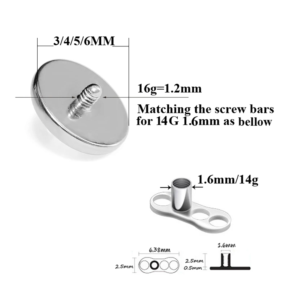 1PC G23 Titanium Fire Opal Der - Dermal Anchor Top review and price