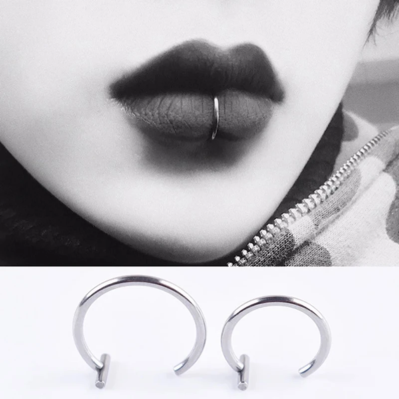 Lip Nose Rings Neutral Punk Li - Body Jewelry Ear review and price