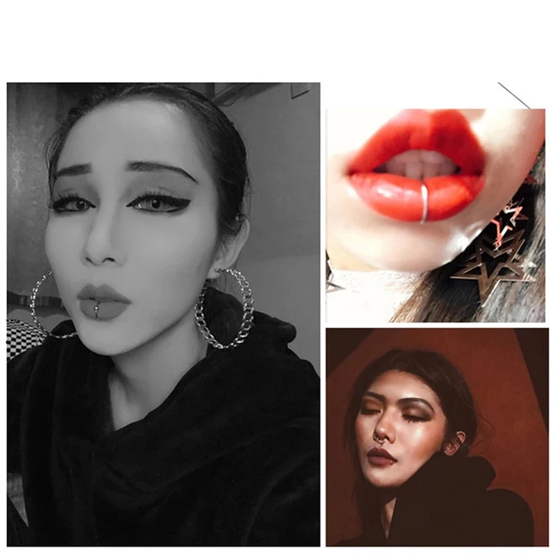 Lip Nose Rings Neutral Punk Li - Body Jewelry Ear review and price