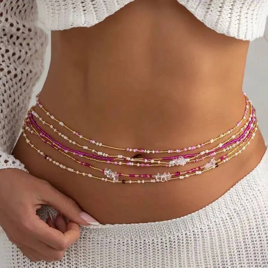 SHIXIN 6Pcs/Set Boho Colorful  - Body Jewelry Chain review and price