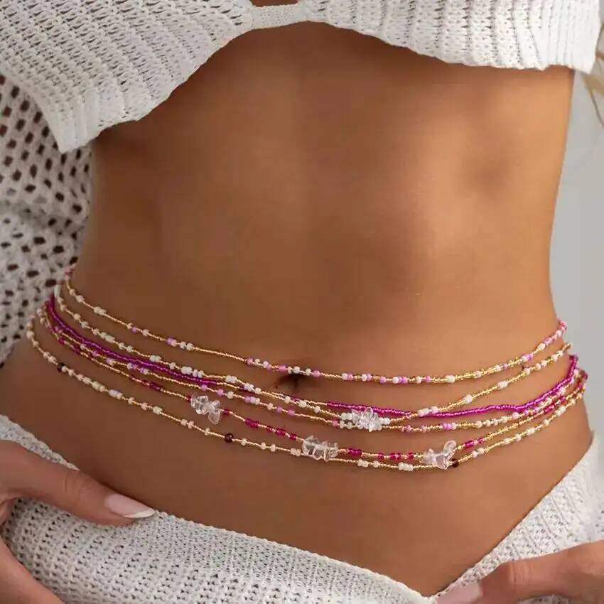 SHIXIN 6Pcs/Set Boho Colorful  - Body Jewelry Chain review and price